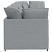 Modulaire bank met kussens stof lichtgrijs