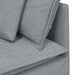 Modulaire bank met kussens stof lichtgrijs