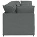 Modulaire bank met kussens stof donkergrijs