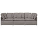 Modulaire bank met kussens stof taupe