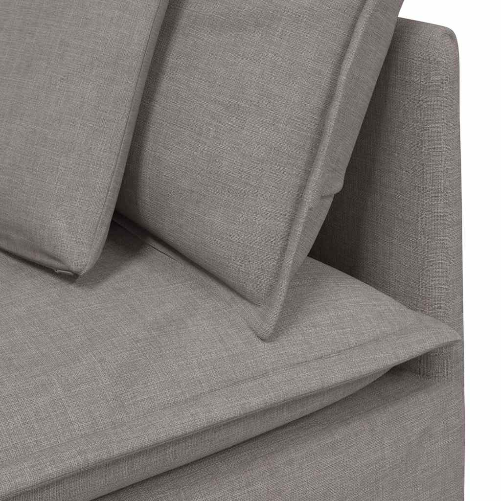 Modulaire bank met kussens stof taupe