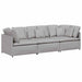 Modulaire bank met kussens stof wolk grijs