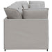 Modulaire bank met kussens stof wolk grijs