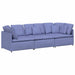 Modulaire bank met kussens stof jeansblauw