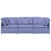 Modulaire bank met kussens stof jeansblauw