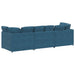 Modulaire bank met kussens fluweel blauw
