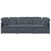Modulaire bank met kussens fluweel donkergrijs