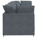 Modulaire bank met kussens fluweel donkergrijs