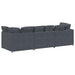 Modulaire bank met kussens fluweel donkergrijs