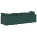 Modulaire bank met kussens fluweel donkergroen