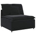 Modulaire bank met kussens fluweel zwart