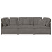 Modulaire bank met kussens corduroy stof lichtgrijs