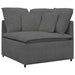 Modulaire bank met kussens corduroy stof donkergrijs