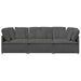 Modulaire bank met kussens corduroy stof donkergrijs