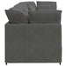 Modulaire bank met kussens corduroy stof donkergrijs