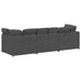 Modulaire bank met kussens corduroy stof donkergrijs