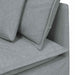Modulaire bank met voetenbank en kussens stof lichtgrijs