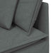 Modulaire bank met voetenbank en kussens stof donkergrijs