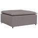 Modulaire bank met voetenbank en kussens stof taupe