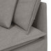 Modulaire bank met voetenbank en kussens stof taupe