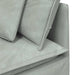 Modulaire bank met voetenbank en kussens fluweel lichtgrijs