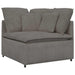 Modulaire bank met voetenbank&kussens corduroy stof lichtgrijs