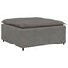 Modulaire bank met voetenbank&kussens corduroy stof lichtgrijs