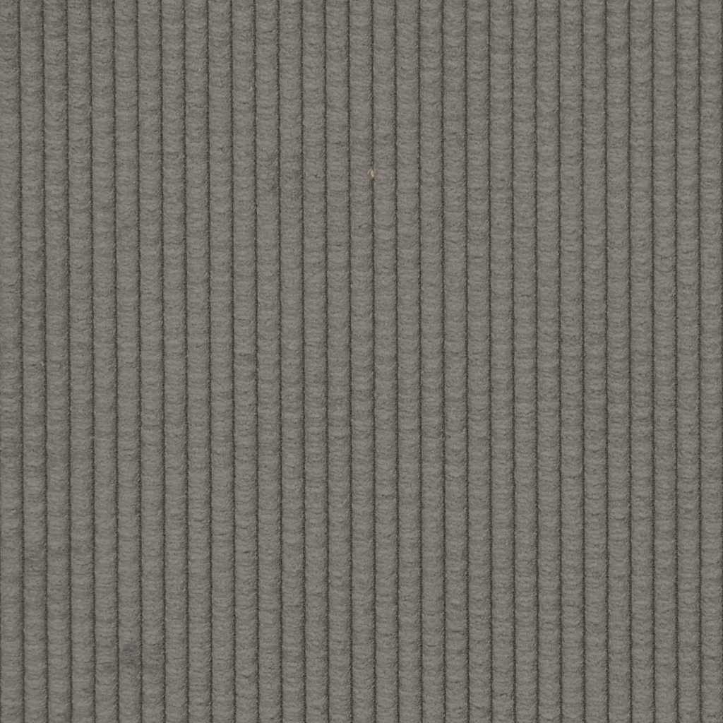 Modulaire bank met voetenbank&kussens corduroy stof lichtgrijs
