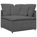 Modulaire bank met voetenbank&kussens corduroy stof donkergrijs