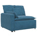 Modulaire bank met kussens fluweel blauw