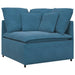 Modulaire bank met kussens fluweel blauw