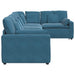 Modulaire bank met kussens fluweel blauw