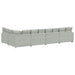Modulaire bank met kussens fluweel lichtgrijs
