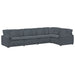 Modulaire bank met kussens fluweel donkergrijs