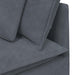 Modulaire bank met kussens fluweel donkergrijs