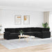 Modulaire bank met kussens fluweel zwart