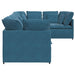 Modulaire bank met kussens fluweel blauw