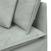 Modulaire bank met kussens fluweel lichtgrijs
