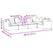 Modulaire bank met kussens fluweel lichtgrijs