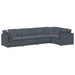 Modulaire bank met kussens fluweel donkergrijs