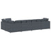 Modulaire bank met kussens fluweel donkergrijs