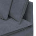 Modulaire bank met kussens fluweel donkergrijs