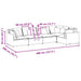 Modulaire bank met kussens fluweel donkergroen