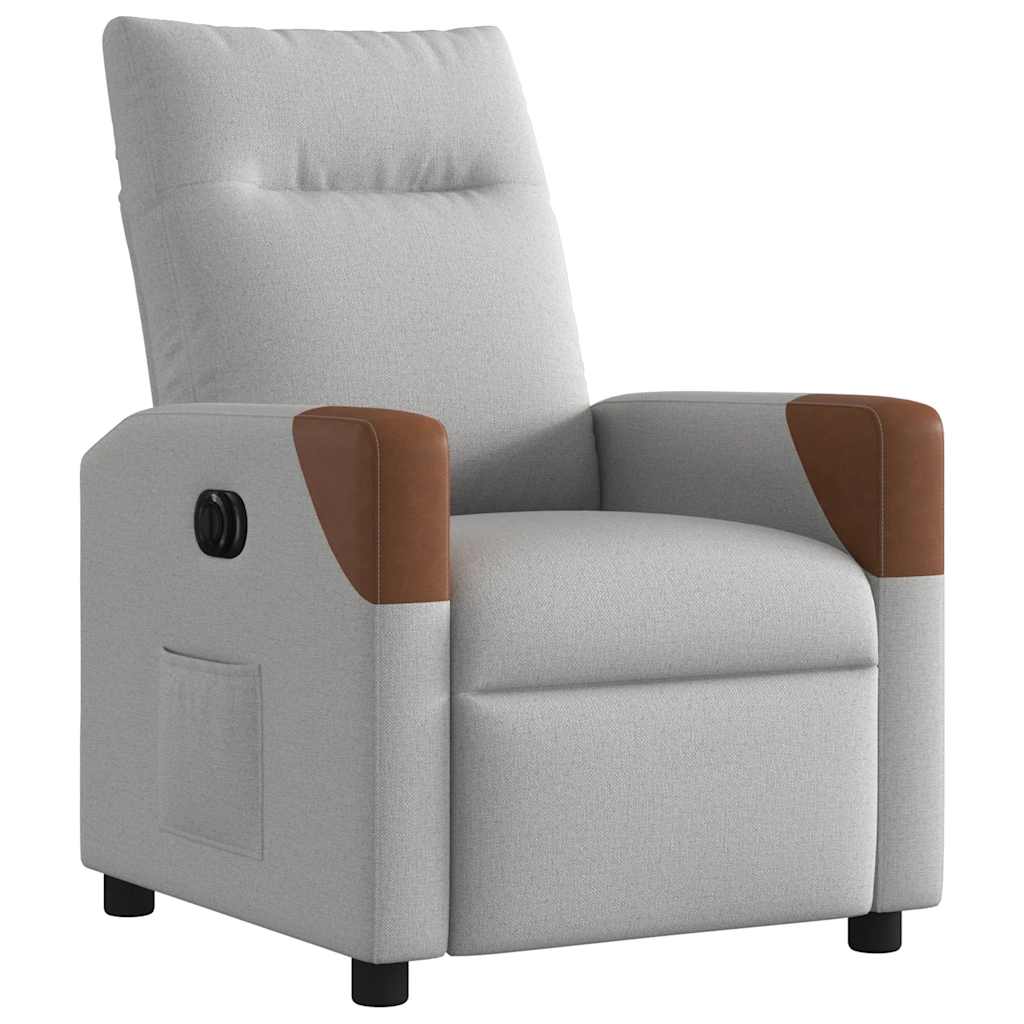 Fauteuil elektrisch verstelbaar stof wolk grijs