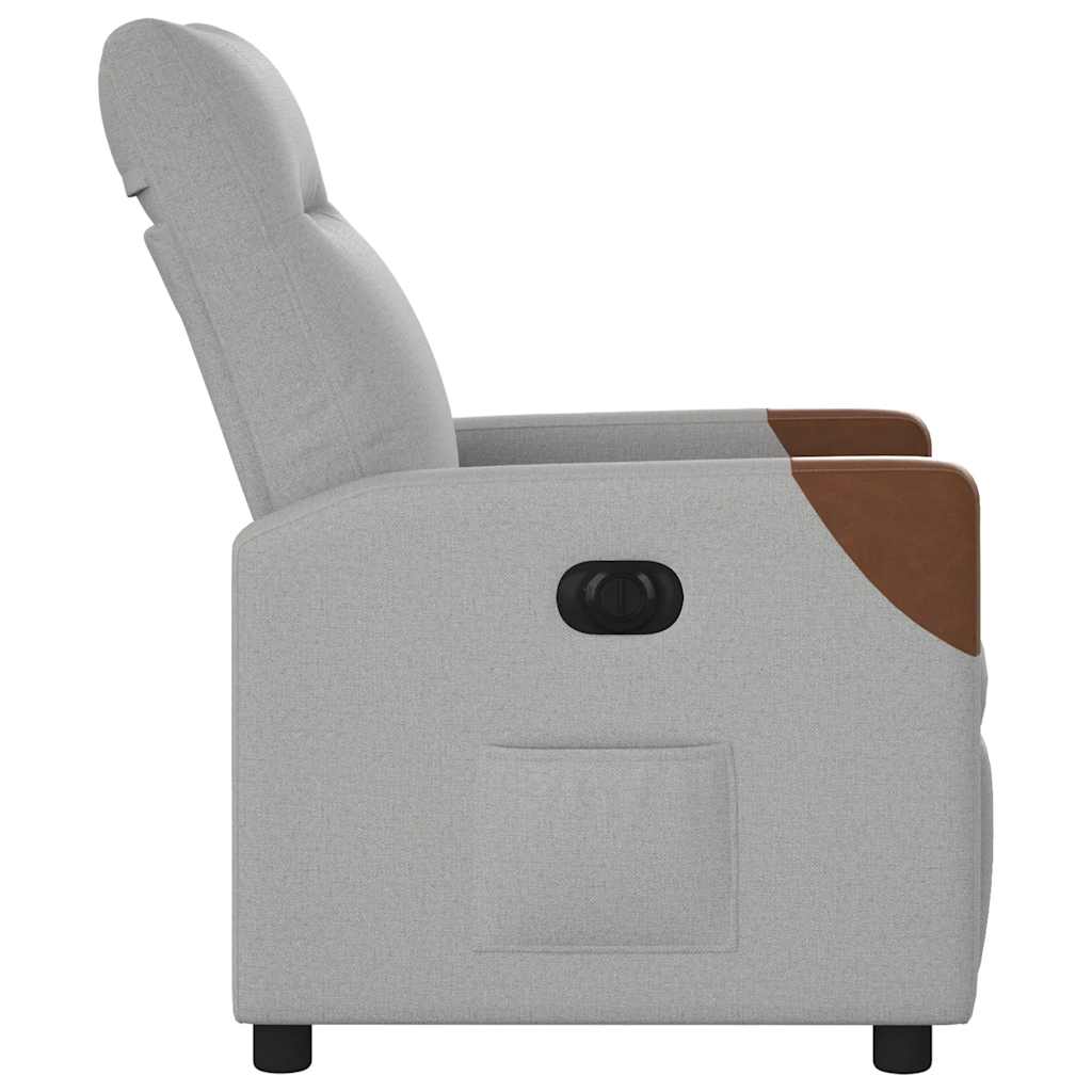 Fauteuil elektrisch verstelbaar stof wolk grijs