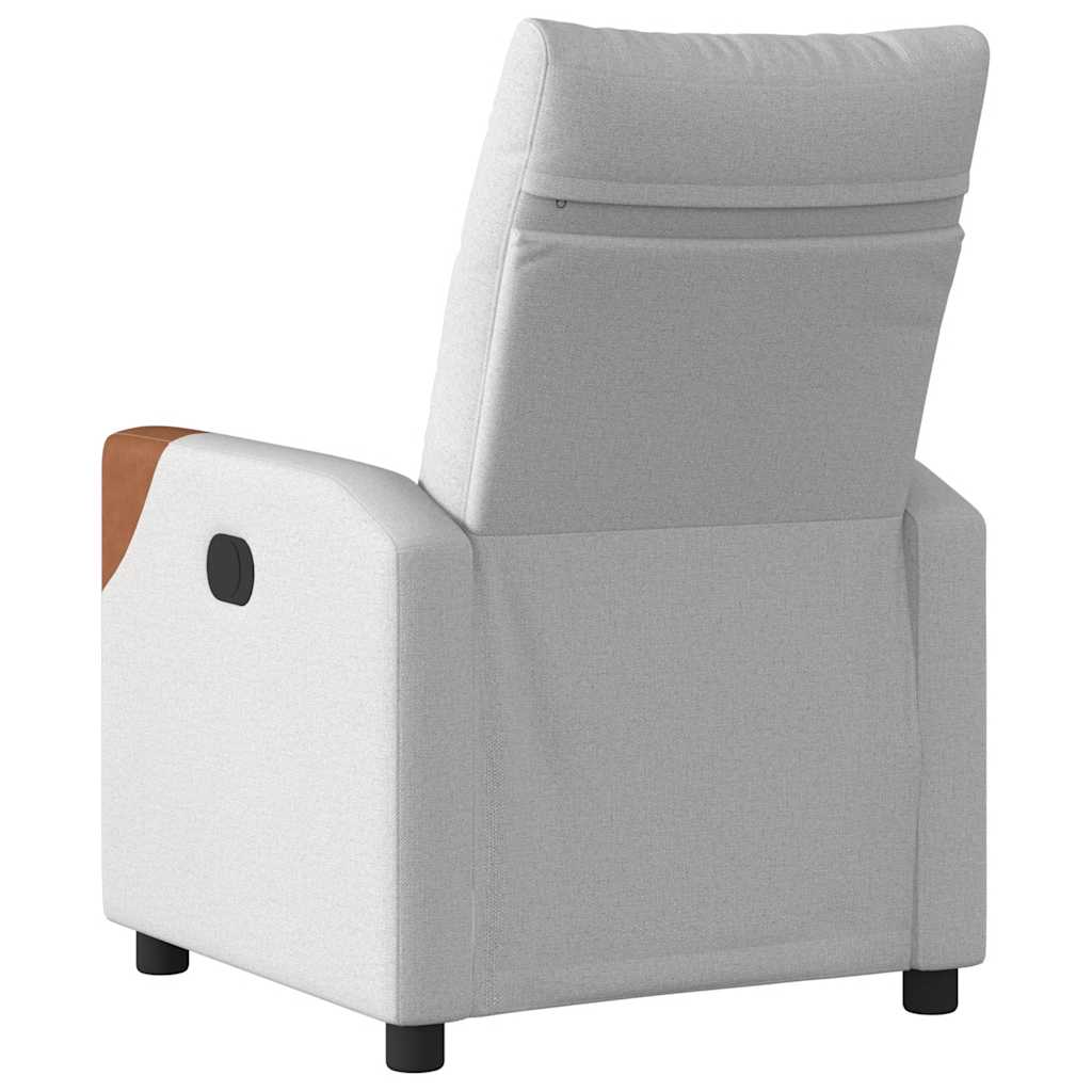 Fauteuil elektrisch verstelbaar stof wolk grijs