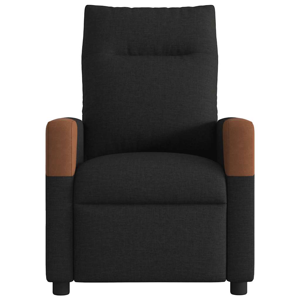 Fauteuil verstelbaar elektrisch stof zwart