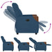 Fauteuil elektrisch verstelbaar stof blauw
