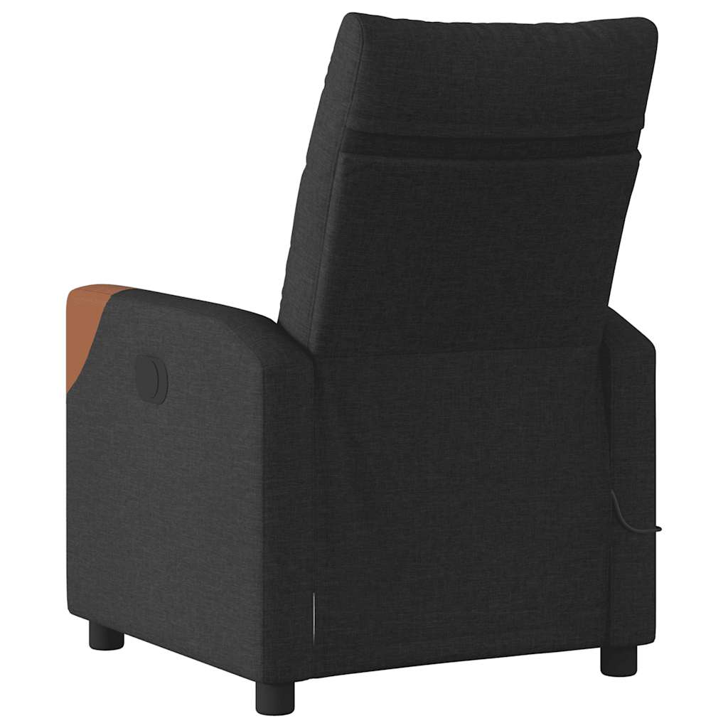 Massagestoel elektrisch verstelbaar stof zwart