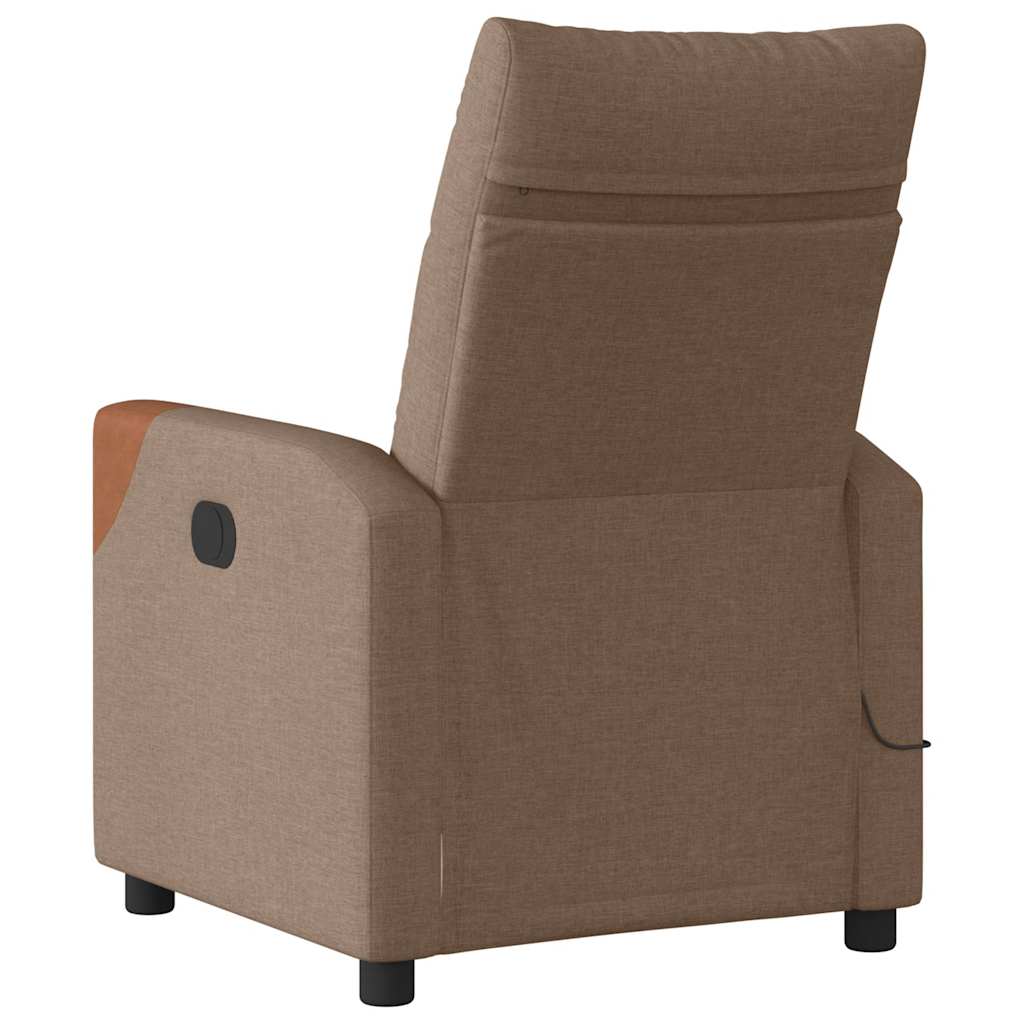 Massagestoel elektrisch verstelbaar stof bruin